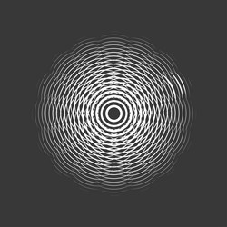 circular geometric design with concentric layered vector image