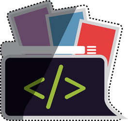 html programming code vector image