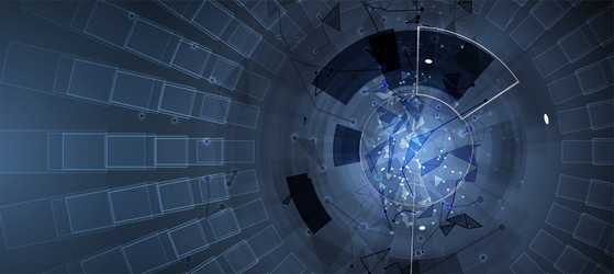 neural network concept connected cells with links vector image