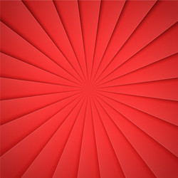 red rays in paper style background for design vector image