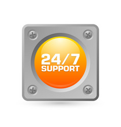 247 support icon vector