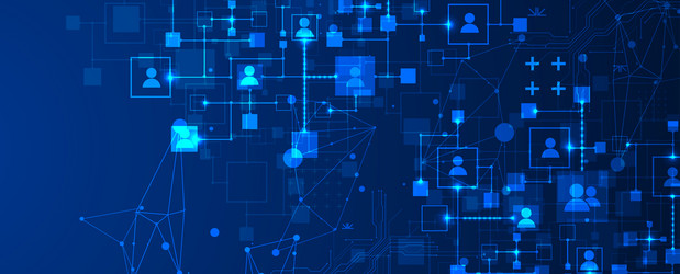 abstract representation of a computer network vector image