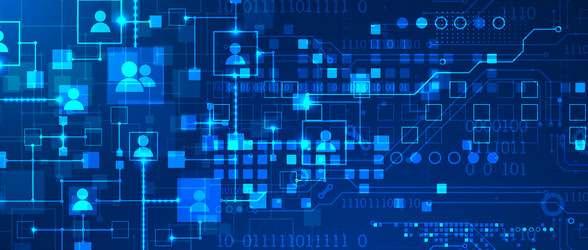 abstract representation of a computer network vector image