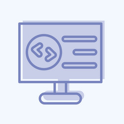 icon computer programming suitable for education vector image