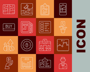 set line trader browser with growth graph dollar vector image
