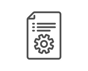 technical documentation line icon instruction vector image