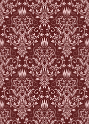 damask seamless pattern repeating background vector image