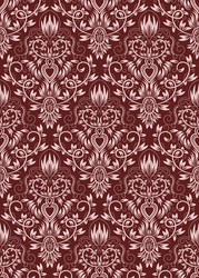 damask seamless pattern repeating background vector