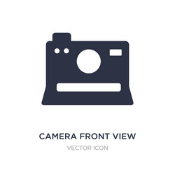 Camera front view icon on white background simple vector