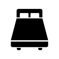 Dormitory bunk bed silhouette icon Royalty Free Vector Image