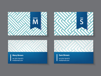 Set of modern business cards vector