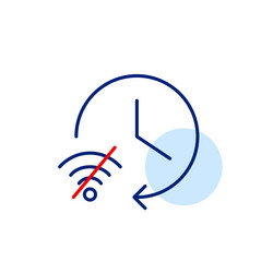 file folder and no wi-fi symbol data backup vector image