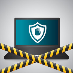security system design warning and technology vector image