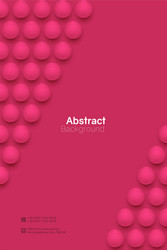 abstract pink circle background with 3d spheres vector