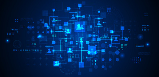 abstract representation of a computer network vector image