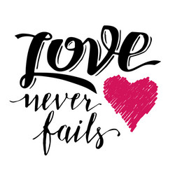 Your Love Never Fails Hand Drawn Black Color Calligraphy Phrase Stock  Illustration - Download Image Now - iStock