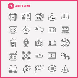 Amusement line icon for web print and mobile uxui vector