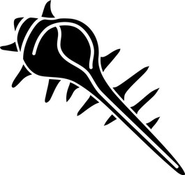 Triton trumpet shell black glyph icon Royalty Free Vector