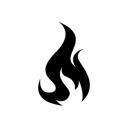 Fire flame icon black isolated on white vector