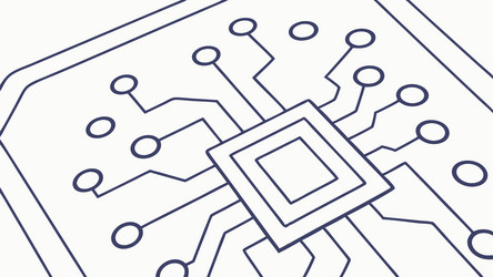 modern cpu chip graphic design generative ai vector image