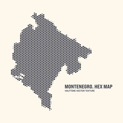 Montenegro Hexagonal Map Pattern vector image