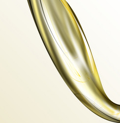 Pouring oil or golden liquid on light background vector