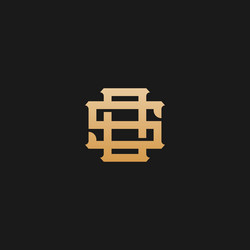 S initial gold company logo Royalty Free Vector Image