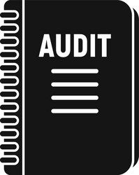 audit notebook icon simple style vector image