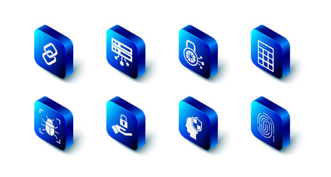 set server data web hosting cyber security vector image