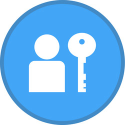 user authentication glyph multi color background vector image