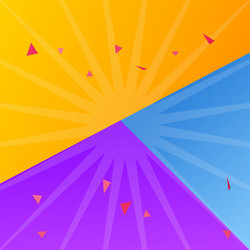 different color paper sheets background of yellow vector image