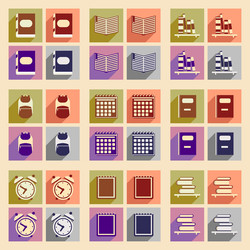 flat with shadow concept and mobile application vector image