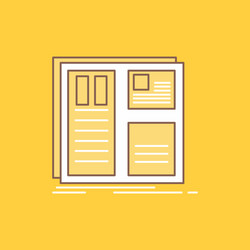 design grid interface layout ui flat line filled vector image