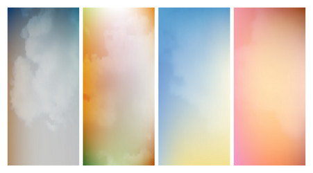modern colorful gradient background with clouds vector image