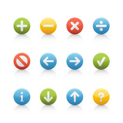 Navigation Icons - Set of Buttons vector image