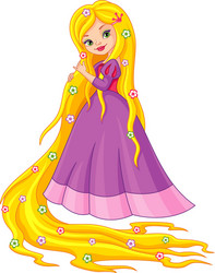 Princess rapunzel vector