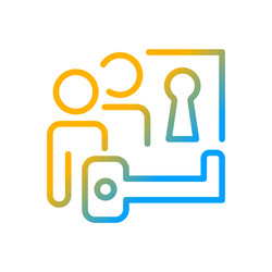 problem solving gradient linear icon vector image