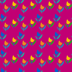 seamless abstract pattern of simple botanical vector image