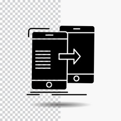 data sharing sync synchronization syncing glyph vector image