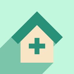 flat with shadow icon and mobile application vector image