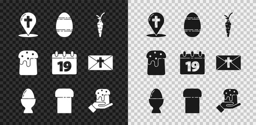 set map pointer with christian cross easter egg vector image
