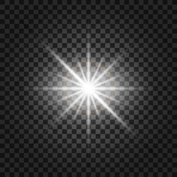 star burst transparent glow light effect vector