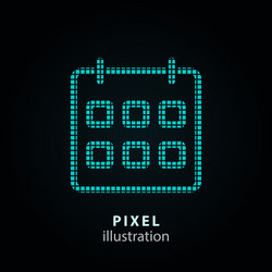 calendar - pixel icon vector