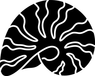 Triton trumpet shell black glyph icon Royalty Free Vector