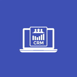 Crm system software icon vector