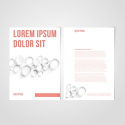 Flyer template back and front design vector