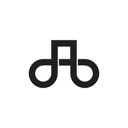 Letter bd linked geometric line logo Royalty Free Vector