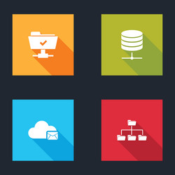 set ftp operation successful server data web vector image