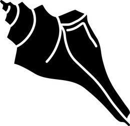 Triton trumpet shell black glyph icon Royalty Free Vector