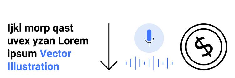 voice command technology converting audio vector image